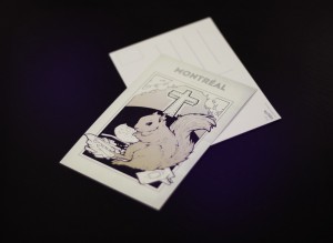 Squirrel postcard