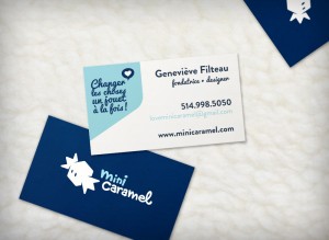Mini Caramel Business cards design