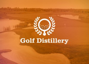 Golf Distillery reverse logo vatriation