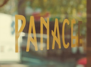 Picture of the custom typography for Panacée