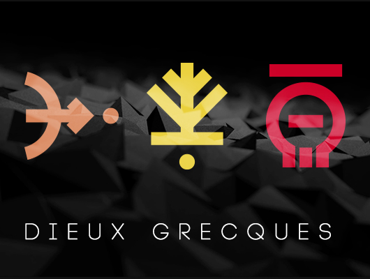 Logos minimalistes des dieux de la mythologie grecque