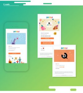 emails design for petsqui